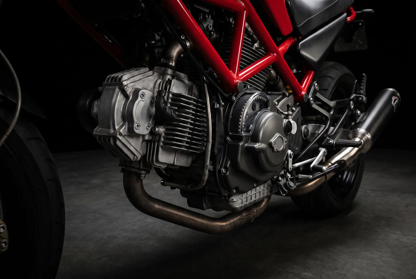Detail van een Ducati